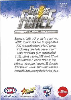 2019 Select Footy Stars - Strike Force #SF53 Josh Dunkley Back